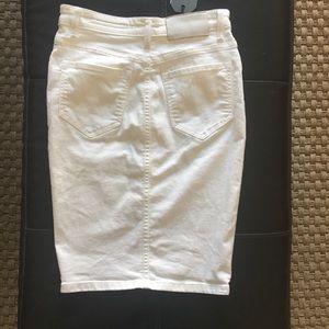 Allsaints white denim skirt.